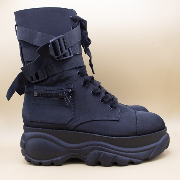 Poster GRL Mad Hustle Pocket Combat Boots by Dolls Kill Women's Size 9 - Picture 3 of 9